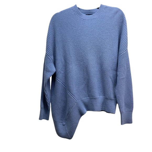 MICHAEL KORS COLLECTION Cashmere Asymmetric Hem Shaker Crewneck Sweater - Picture 3 of 16